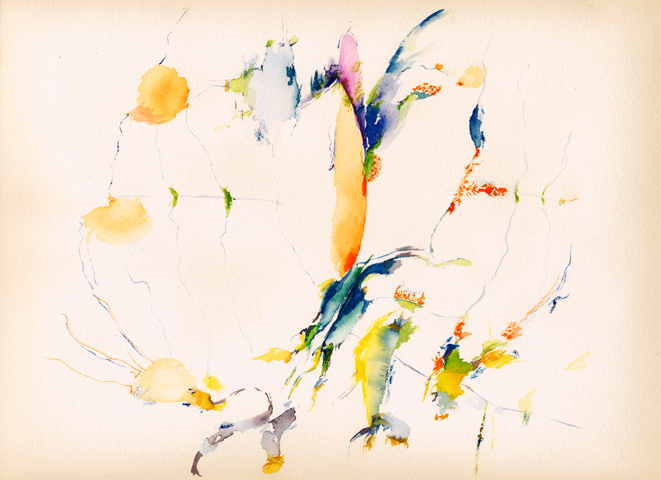 Kirsten Kötter: Site-specific painting, Malerei vor Ort, vor 2000 /15.06.2003, Aquarell, 24 × 32 cm