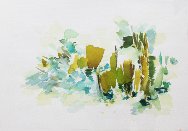 2012-07-12, Wartha Mouth National Park, Poland, 
  watercolour, 17 × 24 cm (Kirsten Kötter)