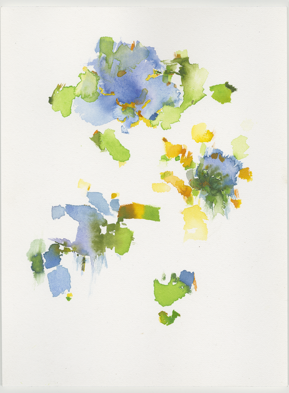 2020-03-24_25_sonne-himmel-fischteich, watercolour, 17 × 24 cm (Kirsten Kötter)