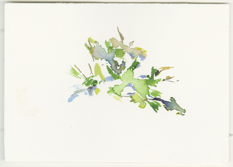 2022-04-22_b49_romrod_schellnhausen, watercolour, 12 × 17 cm (Kirsten Kötter)