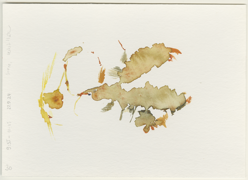 2024-09-22_malathon_30, watercolour, 17 × 24 cm (Kirsten Kötter)